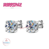 זוג עגילים מואסנייט