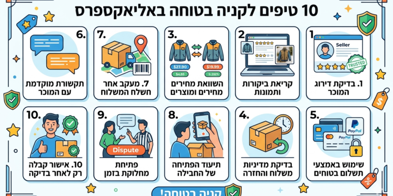 10 טיפים לקניה בטוחה באליאקספרס