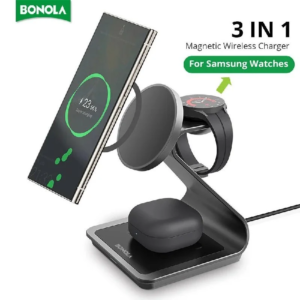 מטען אלחוטי משולב עוצמתי 3 ב1 מבית Bonola