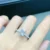 טבעת יהלומים מעוצבת מכסף 925 עם יהלומי מעבדה Moissanite